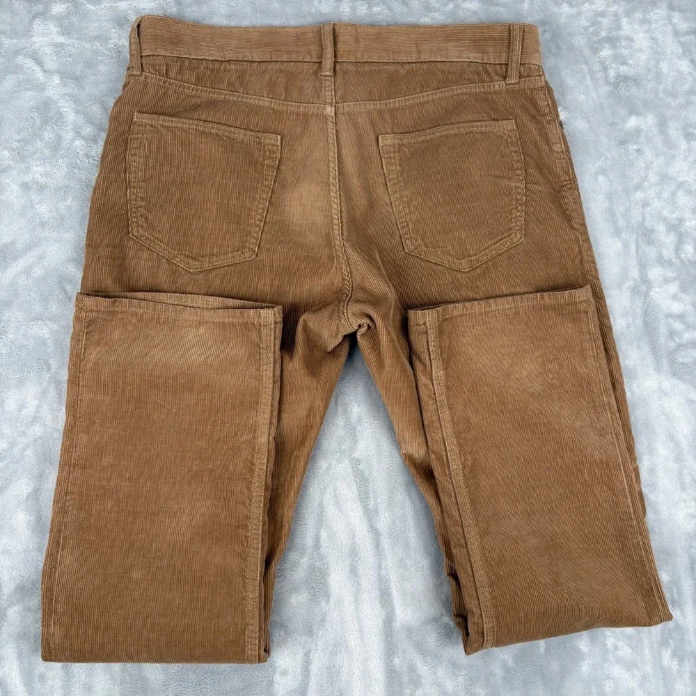 Banana‎ Republic Corduroy Pants Tan Pima Cotton Straight Men 34x30 Fits 35x30.5